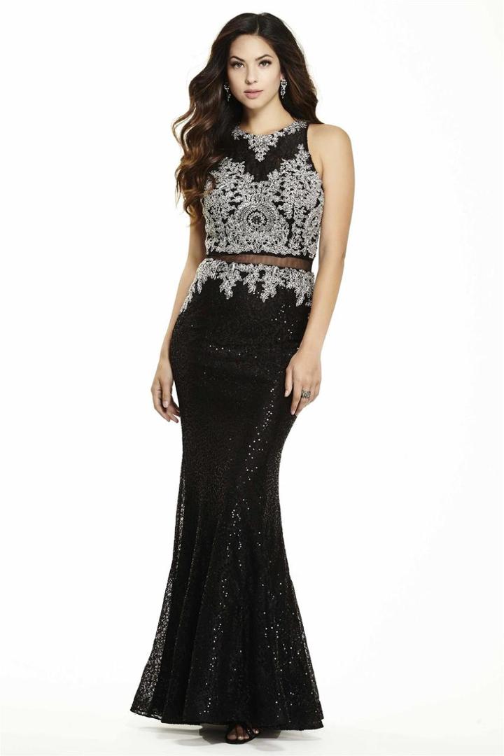 Jolene Collection - 17006 Lace Halter Sheath Dress