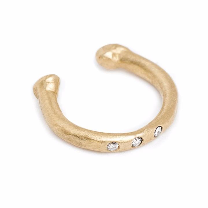 Vanessa Lianne - Gold Ear-cuff With Diamonds
