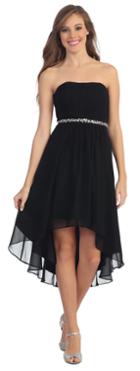Dancing Queen - 8626 Ruched Straight Across A-line Dress