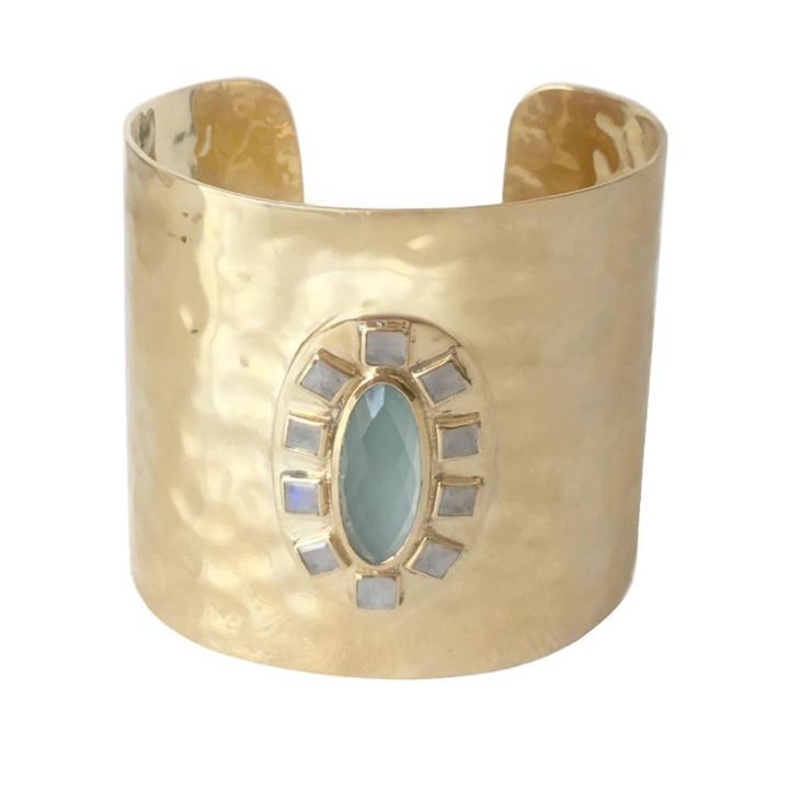 Margaret Elizabeth - Zelda Cuff Aqua Chalcedony