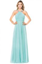 Glow By Colors - G183 Crystal Interweaved Halter Gown