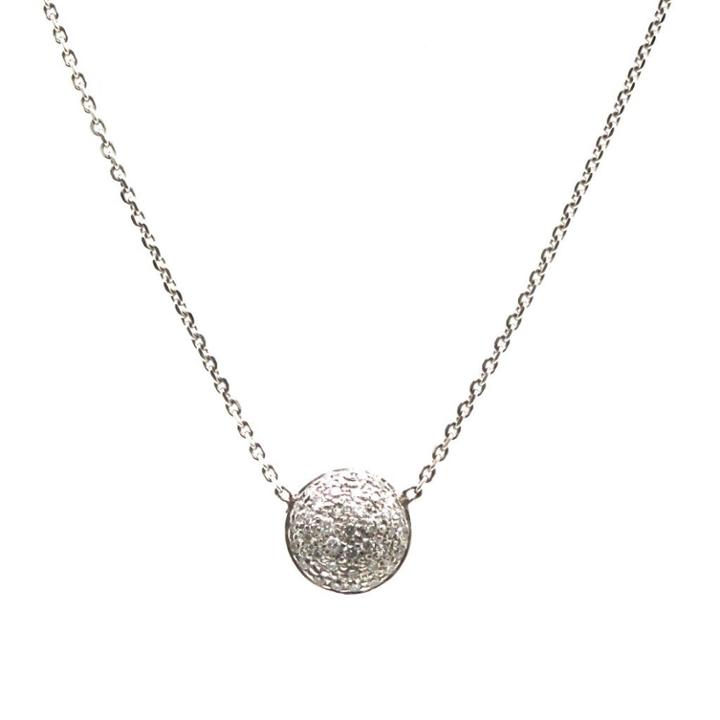 Tresor Collection - 18k White Gold Lente Necklace With Diamond 3814188676