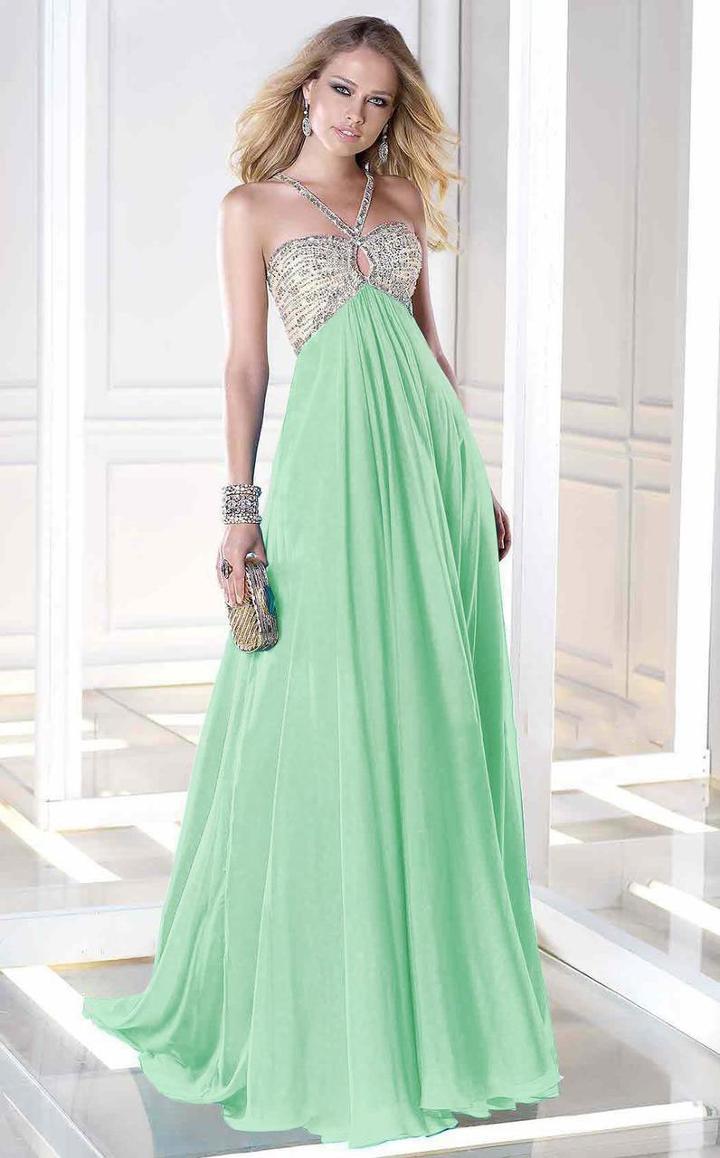 Alyce Paris - 35695 Embellished Empire Gown With Keyhole Cutout