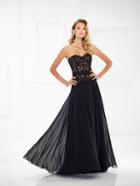 Montage By Mon Cheri - 118971 Strapless Beaded Lace Chiffon Gown