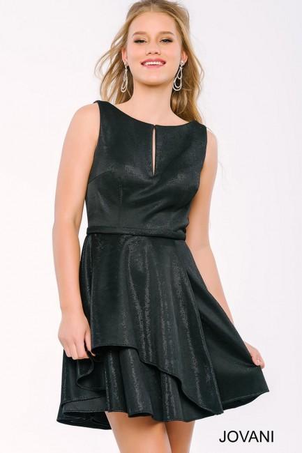 Jovani - Sleeveless With Tiered A-line Cocktail Dress 40621