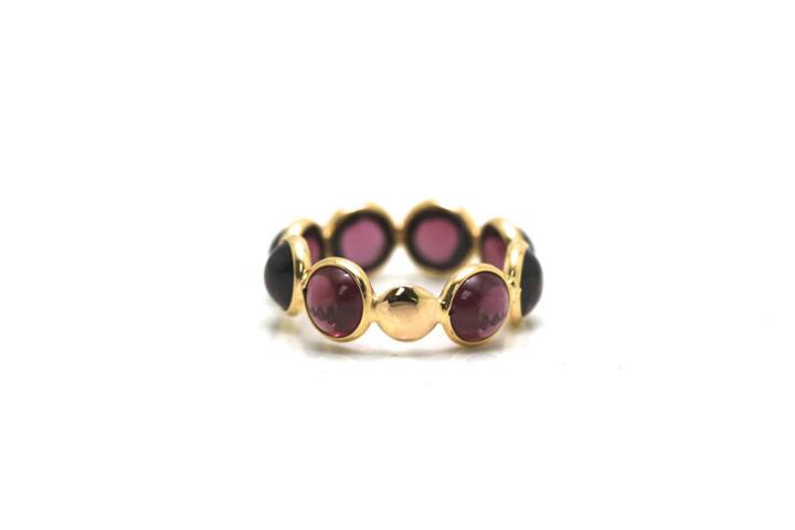 Tresor Collection - Rhodolite Garnet Stackable Ring Band In 18k Yellow Gold
