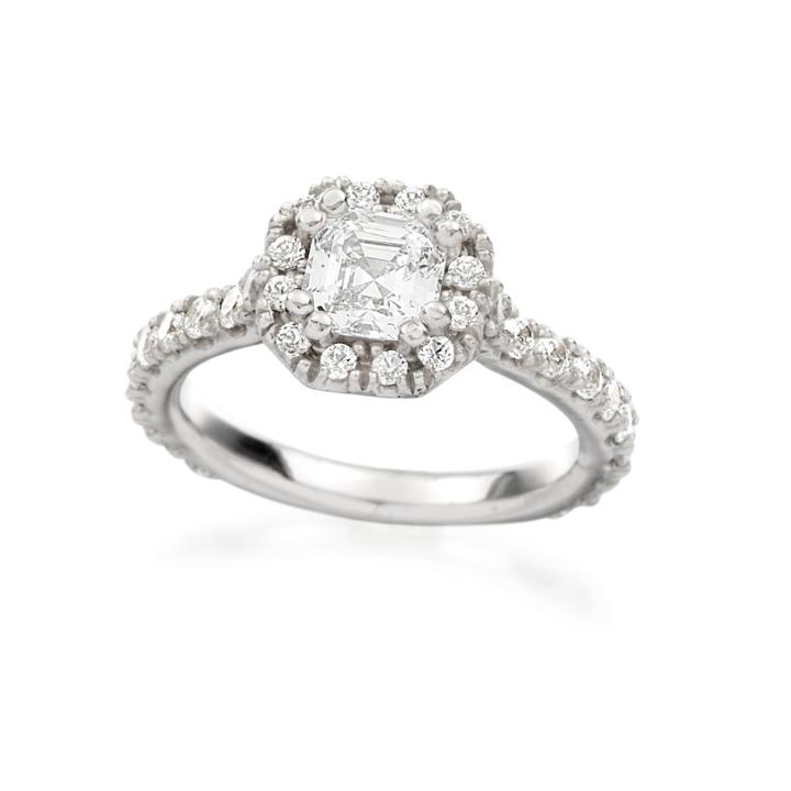 Ashley Schenkein Jewelry - Ascher Halo Engagement Ring