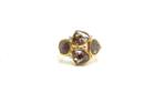 Tresor Collection - Brown Rose Cut Diamond With Round Brilliant Diamond Ring In 18k Yg Default Title