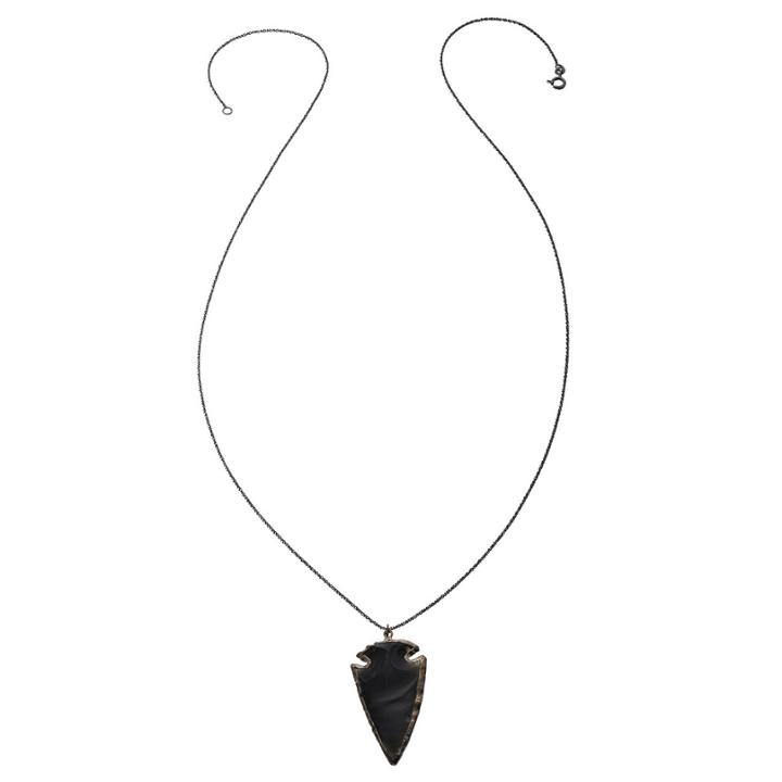 Heather Hawkins - Kiss Necklace In Obsidian Arrowhead