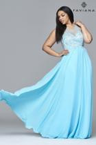 Faviana - 9405 Long Chiffon Dress With Bead Detailing
