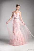 Cinderella Divine - Lace Appliqued Mermaid Dress With Overlay