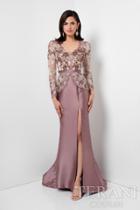 Terani Evening - Embellished Floral Laced Dress 1623m1863