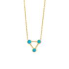 Logan Hollowell - Large Summer Triangle Turquoise Necklace