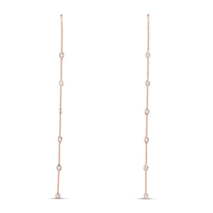 Tresor Collection - Diamond By The Yard Earrings In 18k Rose Gold