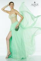 Alyce Paris - 6568 Prom Dress In Honeydew Silver