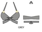 Nicolita Swimwear - New! Knotty Wrap Twist Bikini Top In Grey