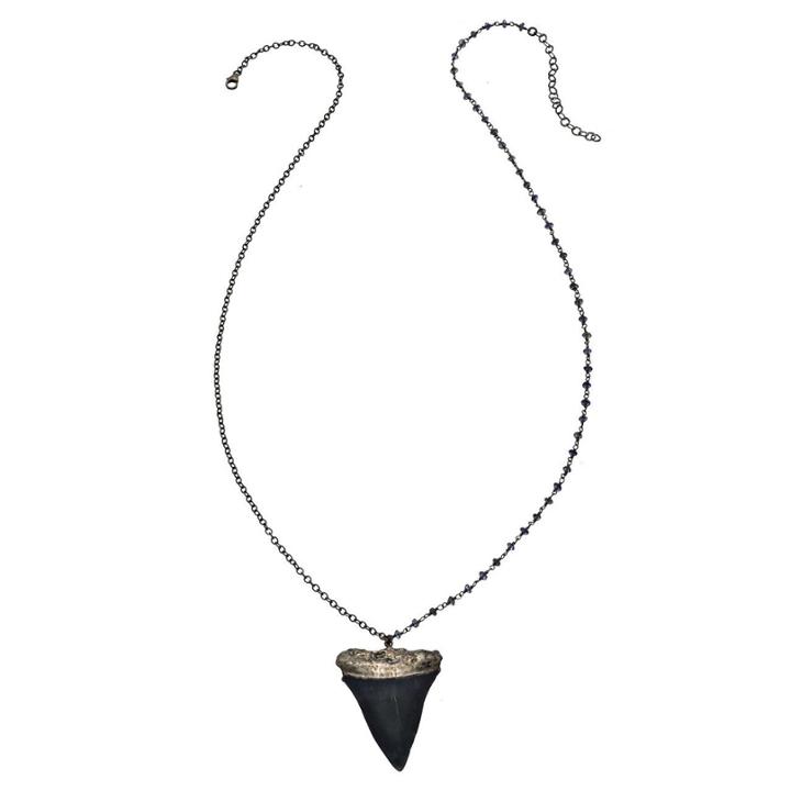 Heather Hawkins - Blackbird Necklace - Mako Sharktooth