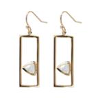 Rachael Ryen - Pyramid Triangle Frame Drop Earrings