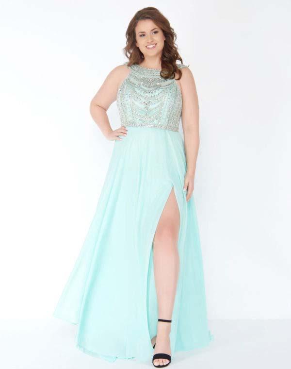 Mac Duggal - 77352f Embellished Halter Neck A-line Dress