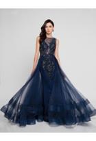 Terani Couture - 1812e6266 Embellished Illusion Jewel Ballgown