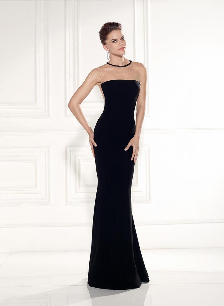 Tarik Ediz - Crystal Embellished Back Long Dress 92492