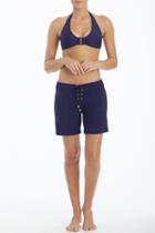 Helen Jon - 7 Lace-up Board Short - Navy