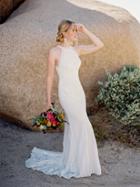 Wilderly Bride By Allure Bridals - F114 Lace Halter Sheath Bridal Dress
