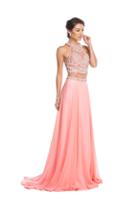 Aspeed - L1668 Two Piece Embellished Halter Prom Dress