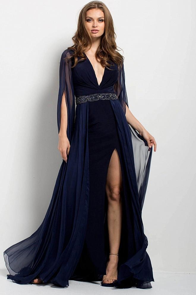 Jovani - 45716 Daring V-neck Evening Gown