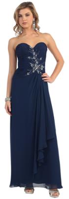 May Queen - Strapless Sweetheart A-line Gown With Three-quarter Sleeves Mq838