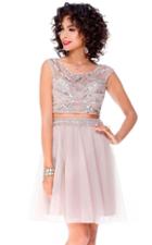 Shail K - Two-piece Sparkling A-line Dress 1077