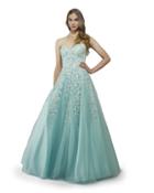 Morrell Maxie - 15847 Strapless Trailing Appliqued Ballgown