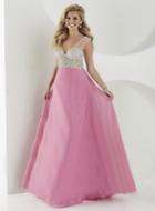 Tiffany Homecoming - Ethereal Illusion Chiffon A-line Evening Gown 16190