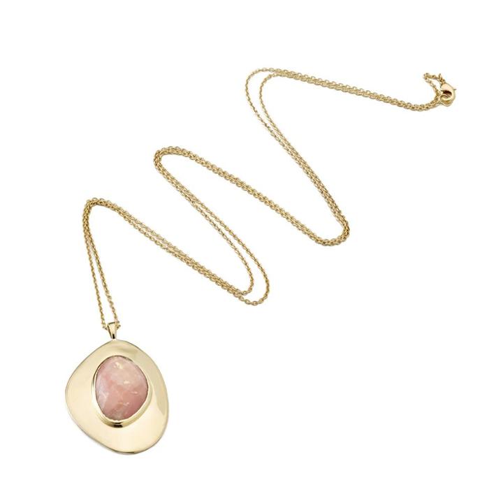 Margaret Elizabeth - Santo Pendant Necklace Pink Opal