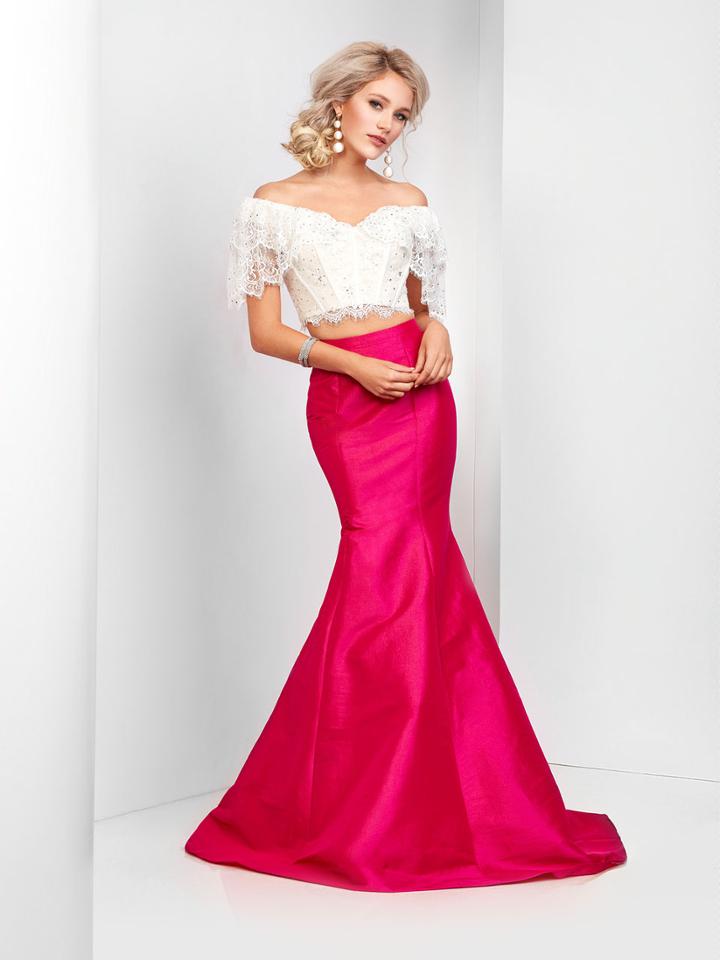 Clarisse - 3578 Two Piece Lace Off-shoulder Mermaid Dress