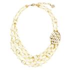 Ben-amun - Lattice Pearls Multi Layers Necklace With Oval Pendant