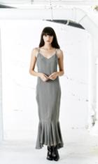 Again Collection - Ash Flare Maxi Dress In Gray