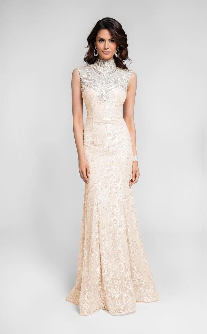 Terani Couture - Fabulous Beaded High Neck Mermaid Gown 1713e3666