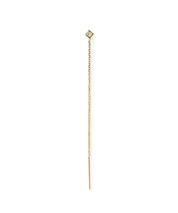 Elizabeth Buenaventura - Square Friendship Diamond Chain Earring