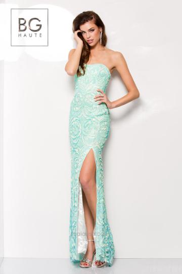 Bg Haute - G47691 Dress In Aqua