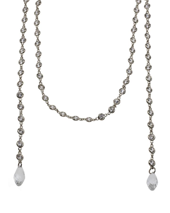Cz By Kenneth Jay Lane - Diamond By The Inch Lariat