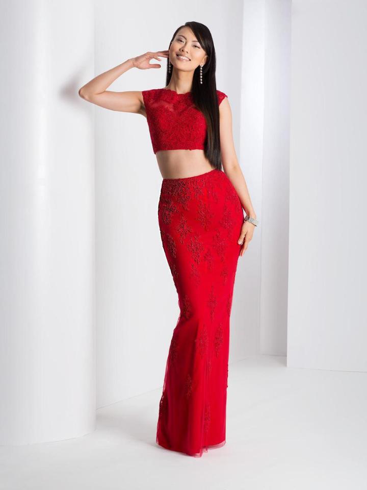 Clarisse - 3574 Two Piece Bateau Sheath Dress
