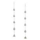 Tresor Collection - Organic Diamond Slice Earrings In 18k White Gold