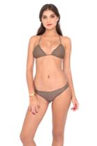 Luli Fama - Cosita Buena Wavey Triangle Top In Sandy Toes (l17601)