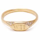 Vanessa Lianne - Pave Diamond Signet Ring