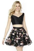 Jolene Collection - 17542 V-neck Two-piece Floral Party Dress