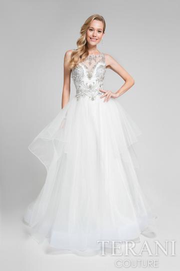 Terani Prom - Glamorous Jewelled Illusion Neck Polyester Ballgown Gown 1711p2828