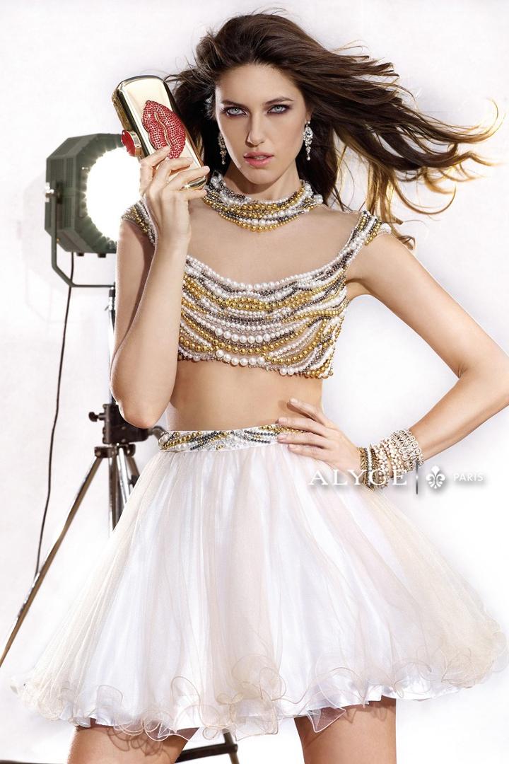 Alyce Paris Claudine - 2467 Dress In Pearl Gold