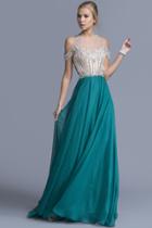 Aspeed - L2059 Bedazzled Illusion Halter A-line Prom Dress
