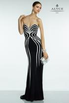 Alyce Paris B'dazzle - 35823 Dress In Black White